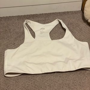 Girlfriend collective Paloma Cropped Bra in Ivory